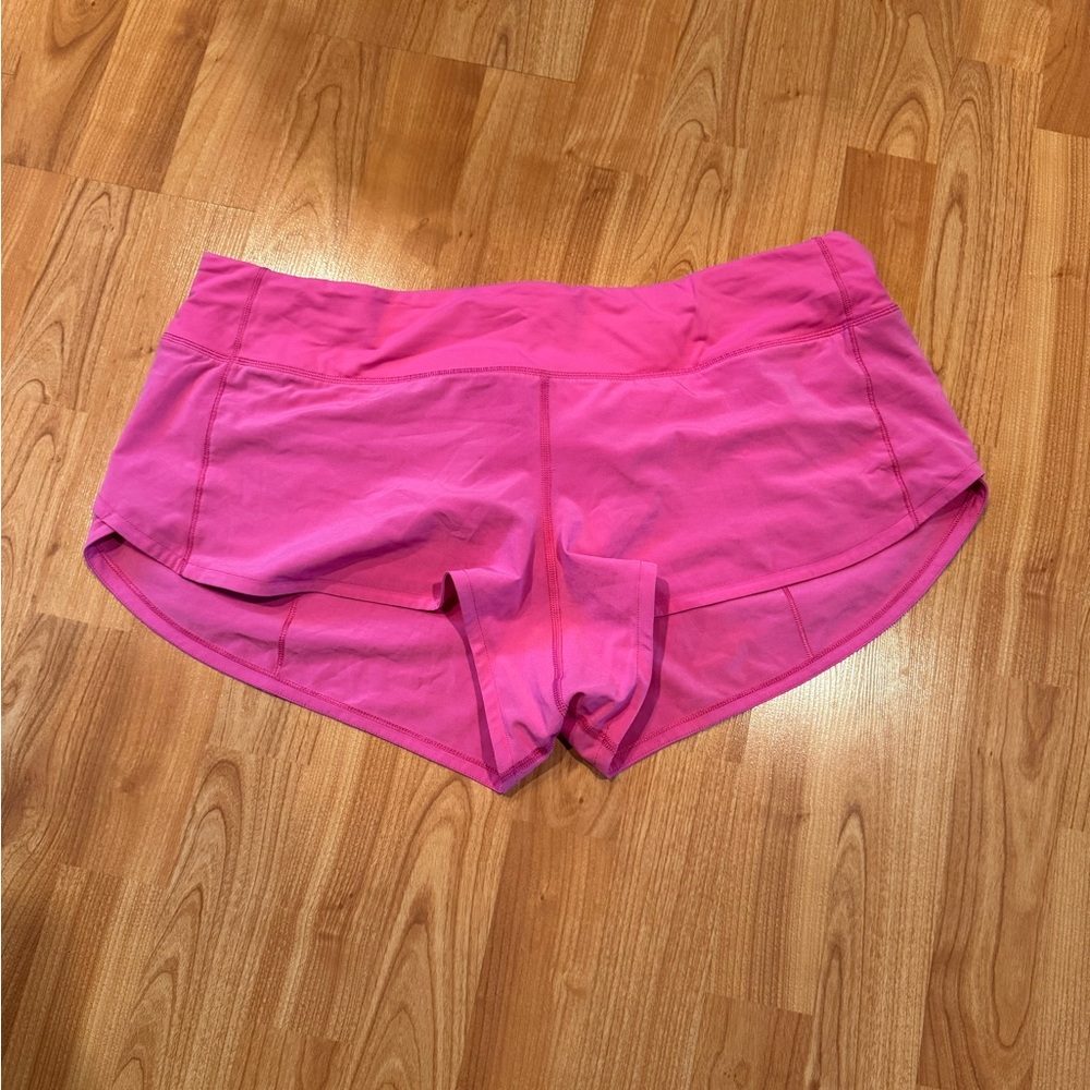 LULULEMON SONIC PINK SPEED UP SHORTS  “2.5 inch” - Picture 2 of 5